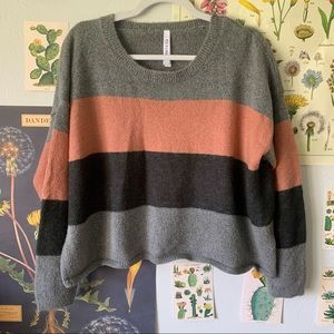 Cropped color Sweater